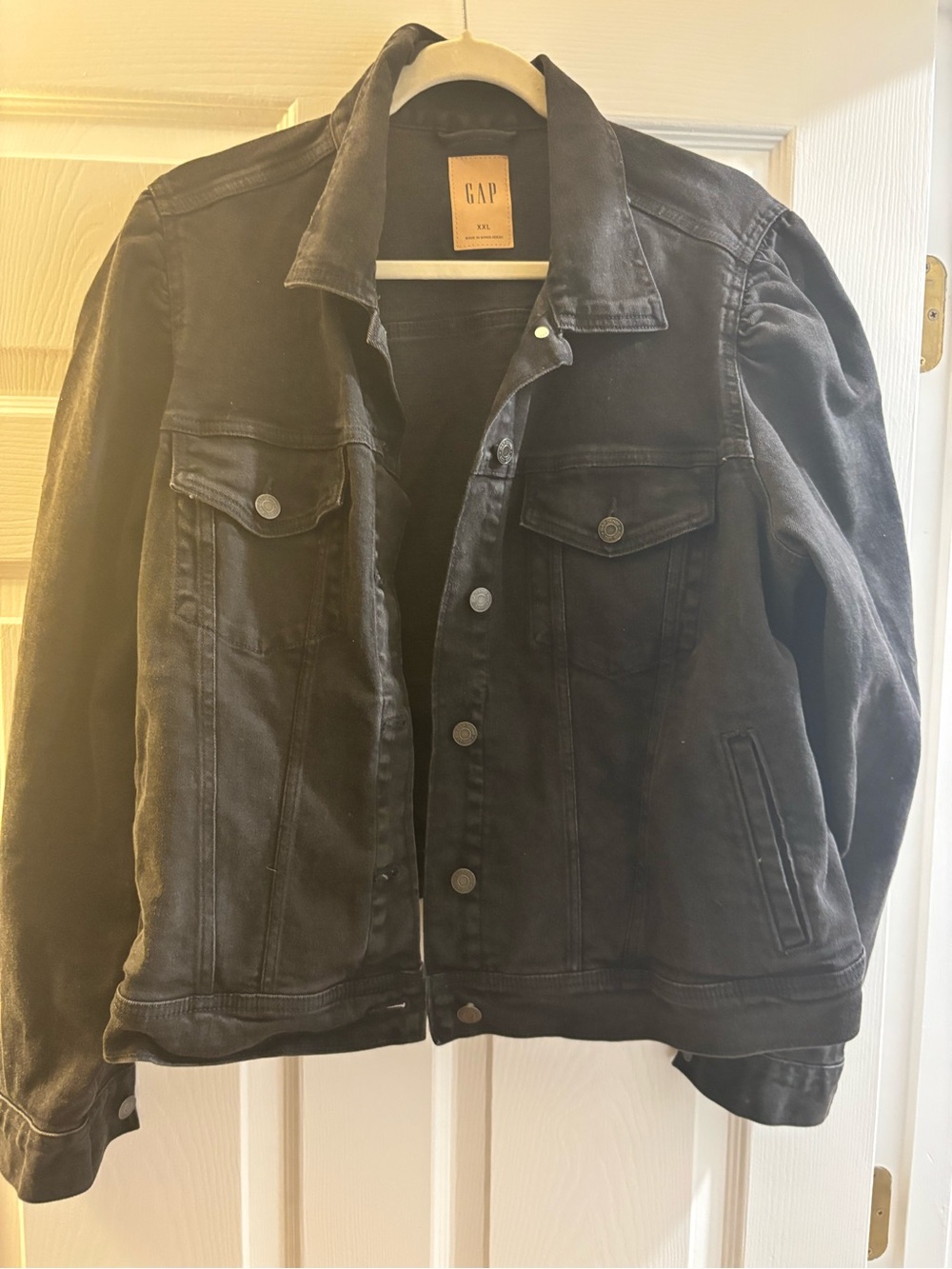 GAP Black Denim Trucker Jacket